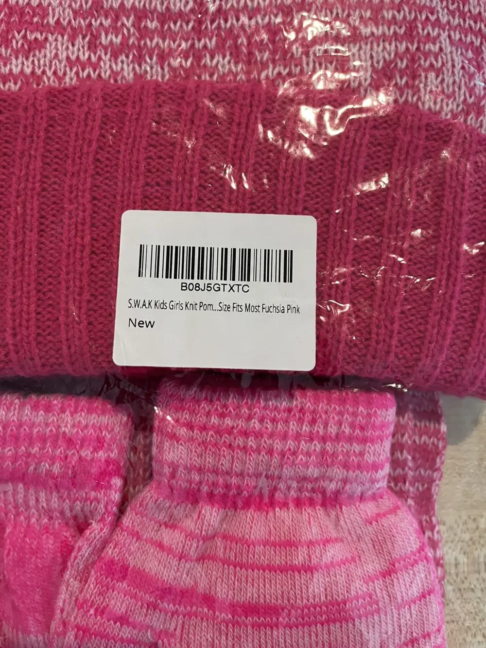 S.W.A.K. Knit Pom Hat Gloves Scarf Set Girls One Size Winter Accessories New
